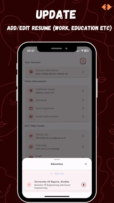 Tangkapan layar Connect me: Digital identity